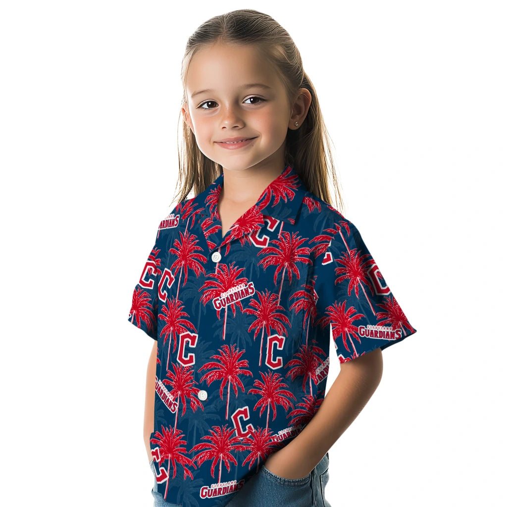 Cleveland Guardians Hawaiian Shirt - Palm Tree Motif | Moonbestprint