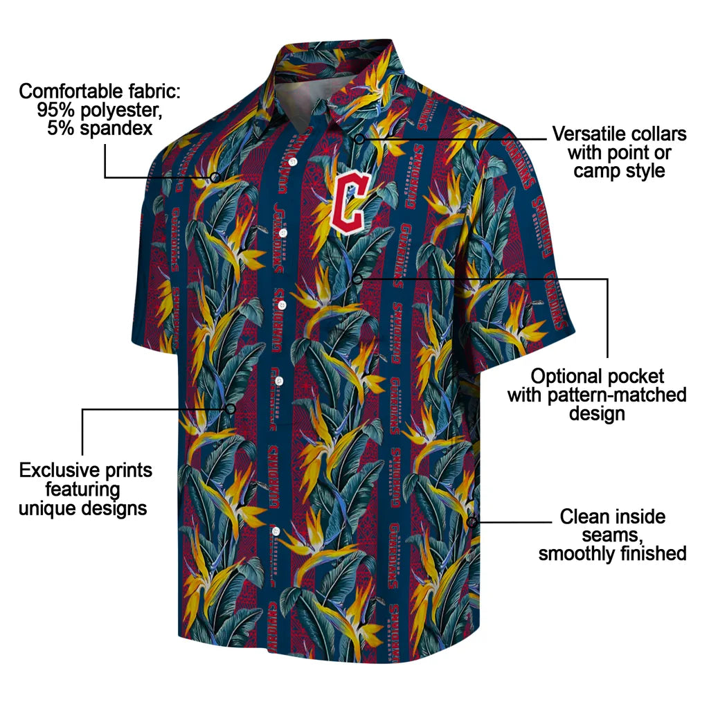 Cleveland Guardians Hawaiian Shirt - Paradise Vines | Moonbestprint