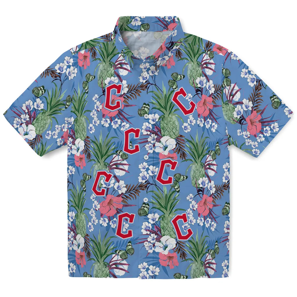 Cleveland Guardians Hawaiian Shirt - Pineapple Bouquet | Moonbestprint