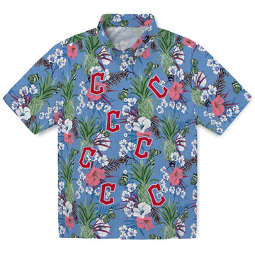 Cleveland Guardians Hawaiian Shirt - Pineapple Bouquet | Moonbestprint
