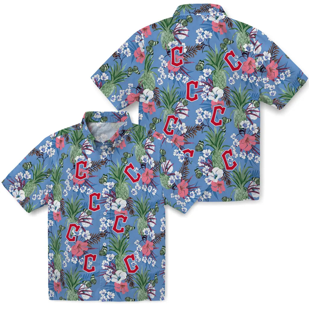 Cleveland Guardians Hawaiian Shirt - Pineapple Bouquet | Moonbestprint