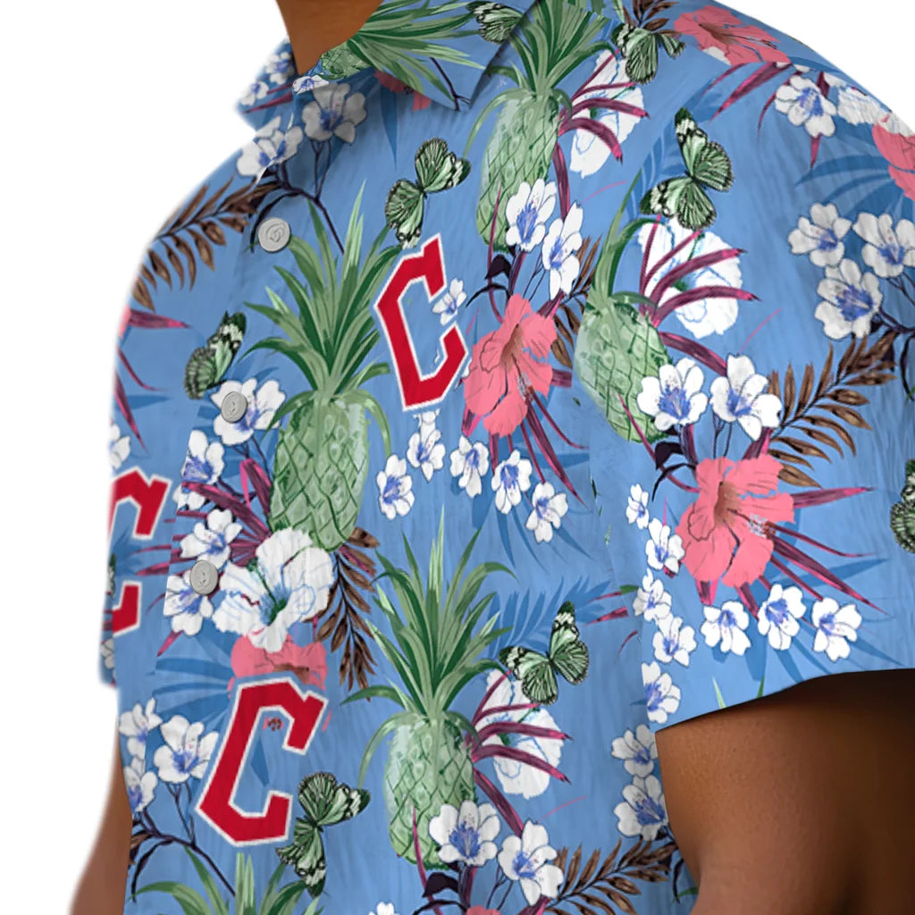 Cleveland Guardians Hawaiian Shirt - Pineapple Bouquet | Moonbestprint