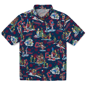 Cleveland Guardians Hawaiian Shirt - Simpsons Christmas | Moonbestprint