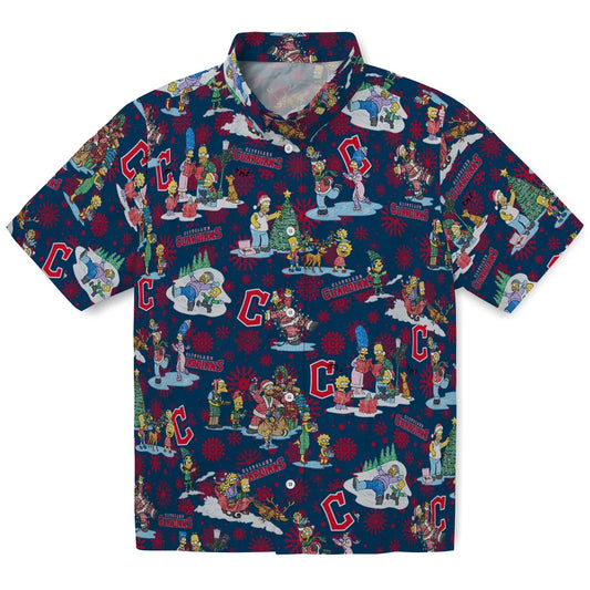 Cleveland Guardians Hawaiian Shirt - Simpsons Christmas | Moonbestprint