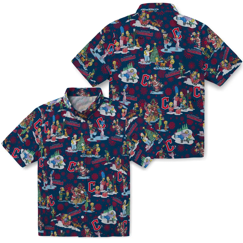 Cleveland Guardians Hawaiian Shirt - Simpsons Christmas | Moonbestprint