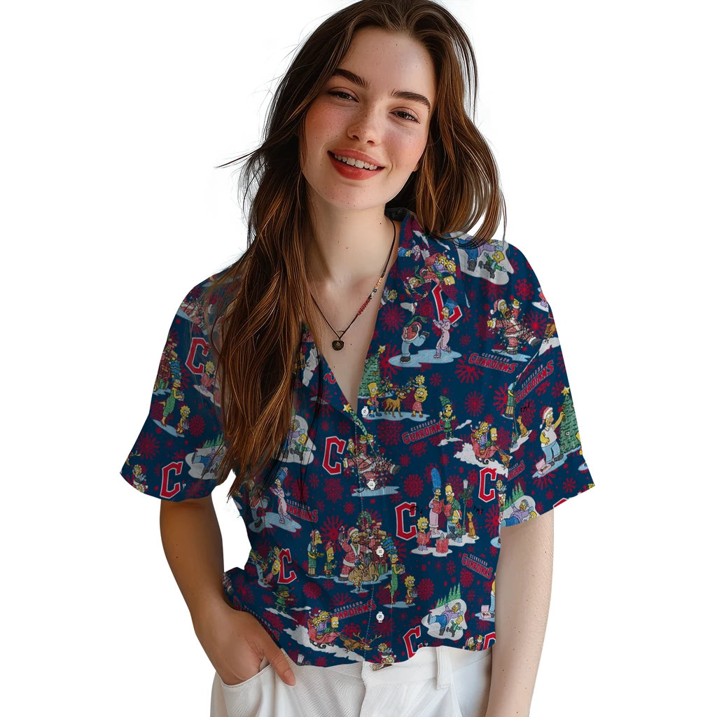 Cleveland Guardians Hawaiian Shirt - Simpsons Christmas | Moonbestprint