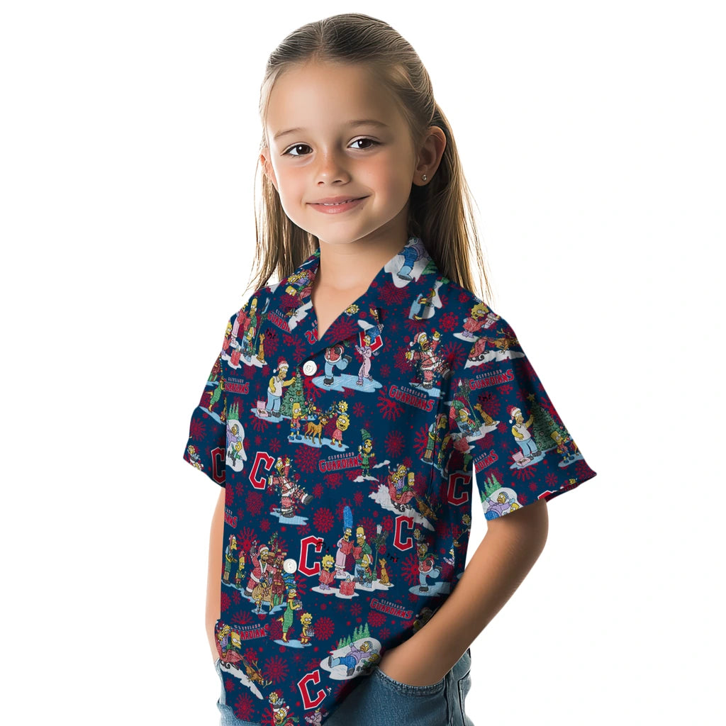 Cleveland Guardians Hawaiian Shirt - Simpsons Christmas | Moonbestprint