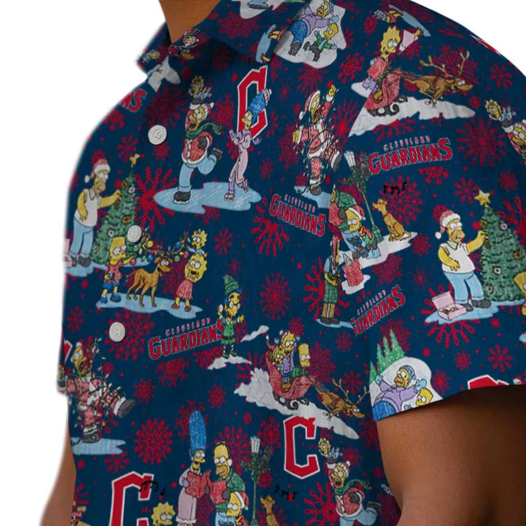Cleveland Guardians Hawaiian Shirt - Simpsons Christmas | Moonbestprint
