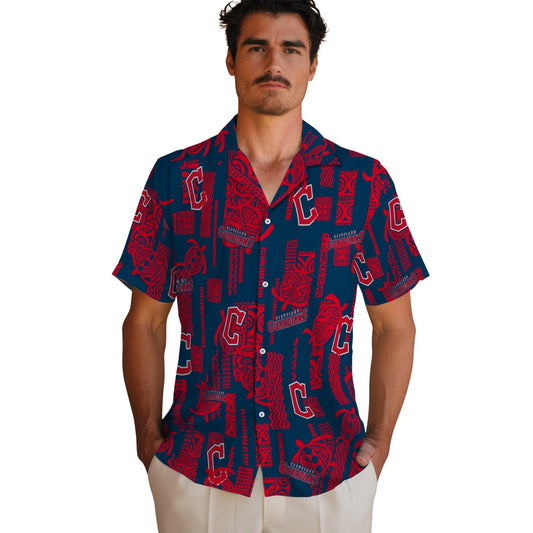 Cleveland Guardians Hawaiian Shirt - Turtle Lines | Moonbestprint