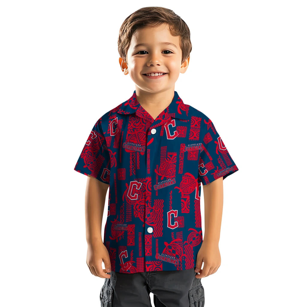 Cleveland Guardians Hawaiian Shirt - Turtle Lines | Moonbestprint