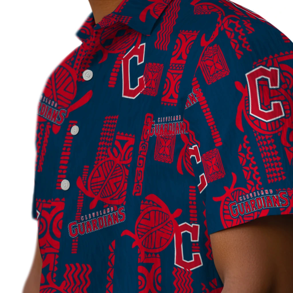 Cleveland Guardians Hawaiian Shirt - Turtle Lines | Moonbestprint