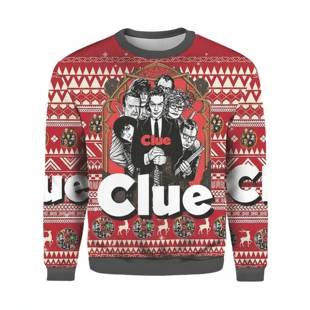 Clue Movie Christmnas Movie Lovers Merry 2022 3d Ugly Christmas Sweater ? Usalast