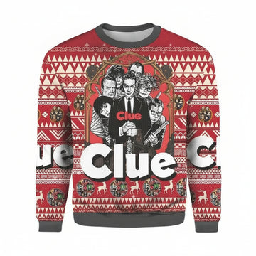 Clue Movie Christmnas Movie Lovers Merry 2022 3d Ugly Christmas Sweater ? Usalast