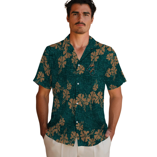 Coastal Carolina Chanticleers Hawaiian Shirt - 50th State Flower | Moonbestprint