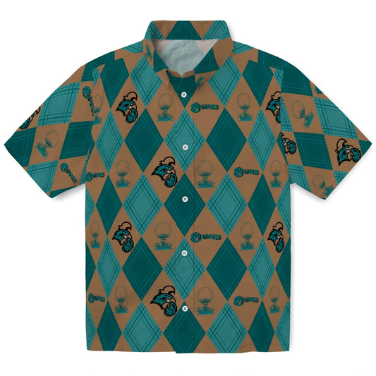 Coastal Carolina Chanticleers Hawaiian Shirt - Golfing Plaid | Moonbestprint