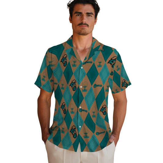 Coastal Carolina Chanticleers Hawaiian Shirt - Golfing Plaid | Moonbestprint