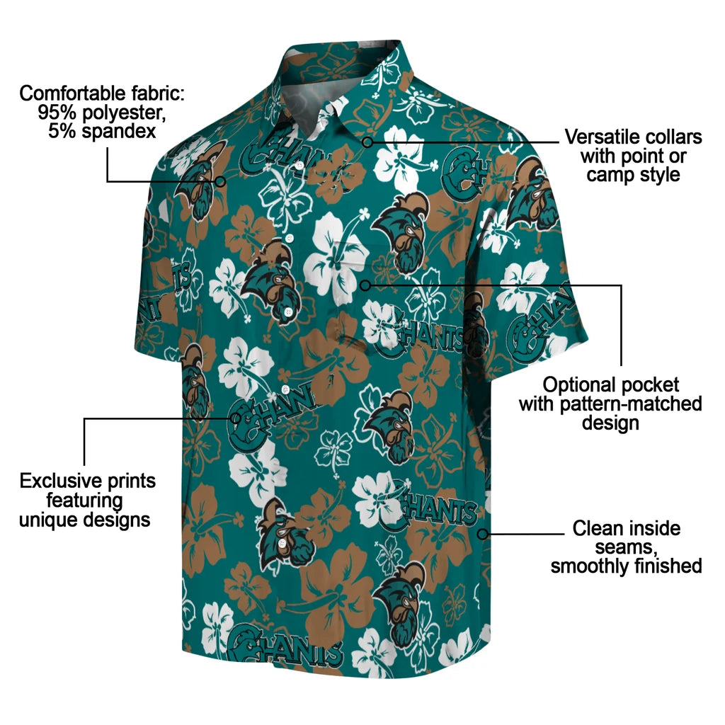 Coastal Carolina Chanticleers Hibiscus Bloom Hawaiian Shirt – Moonbestprint