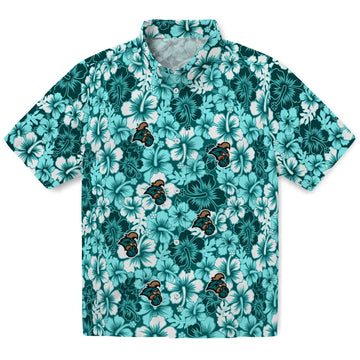 Coastal Carolina Chanticleers Hawaiian Shirt - Hibiscus Blooms | Moonbestprint
