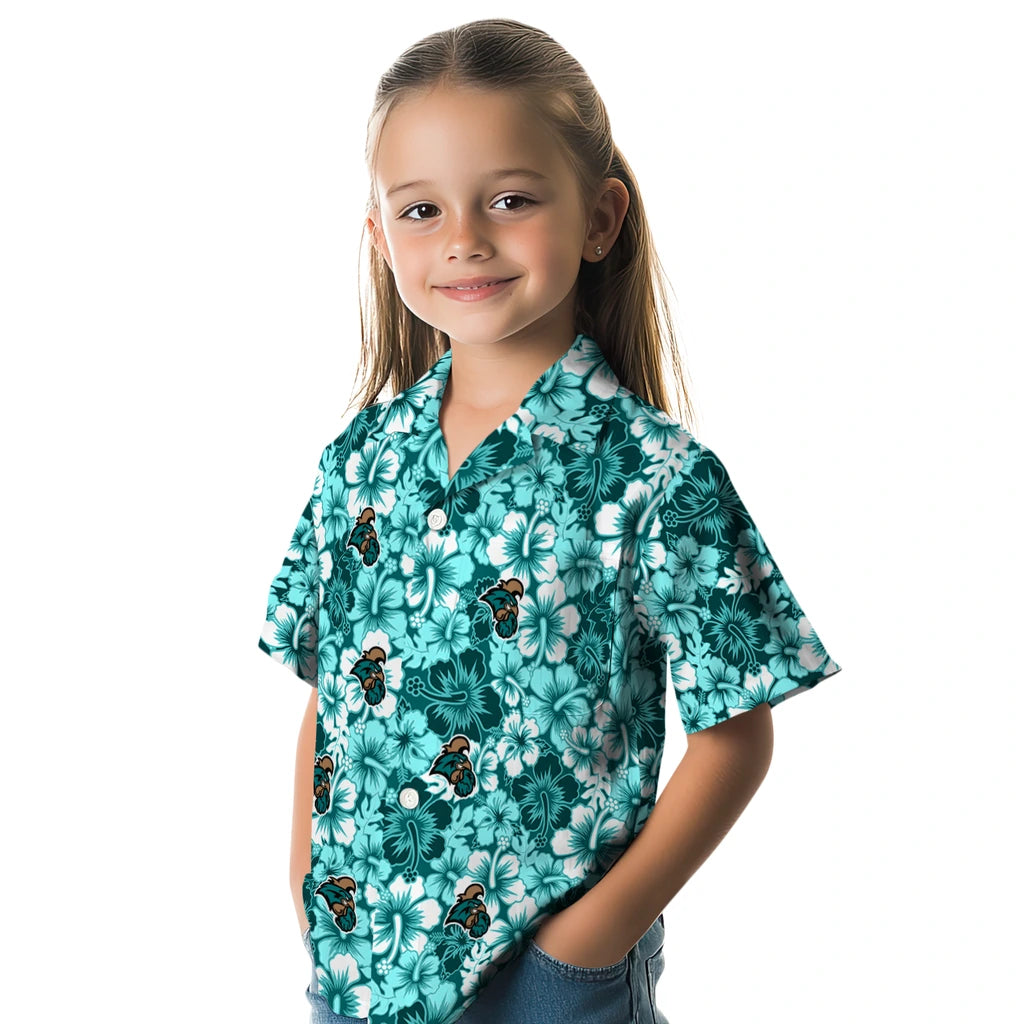 Coastal Carolina Chanticleers Hawaiian Shirt - Hibiscus Blooms | Moonbestprint