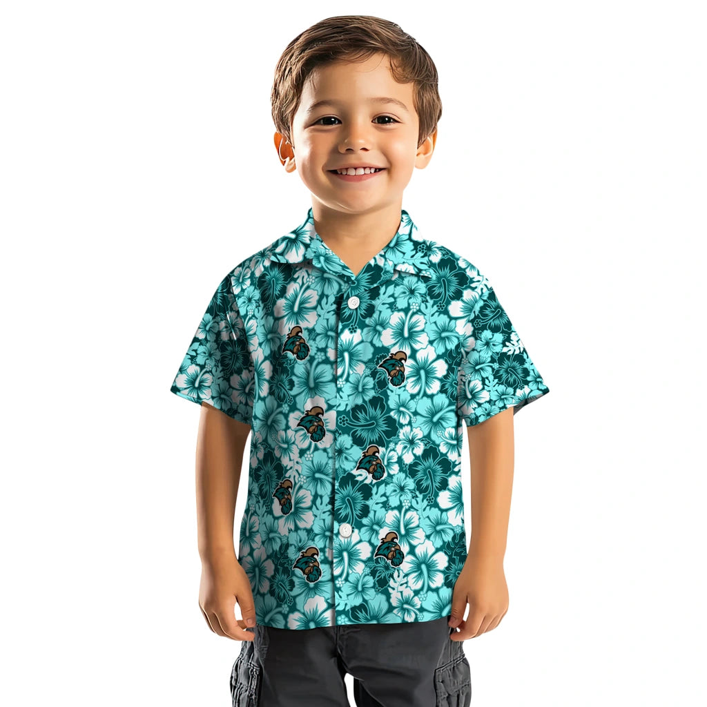 Coastal Carolina Chanticleers Hawaiian Shirt - Hibiscus Blooms | Moonbestprint