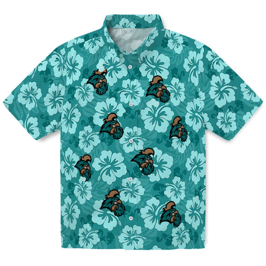 Coastal Carolina Chanticleers Hawaiian Shirt - Hibiscus Cluster | Moonbestprint