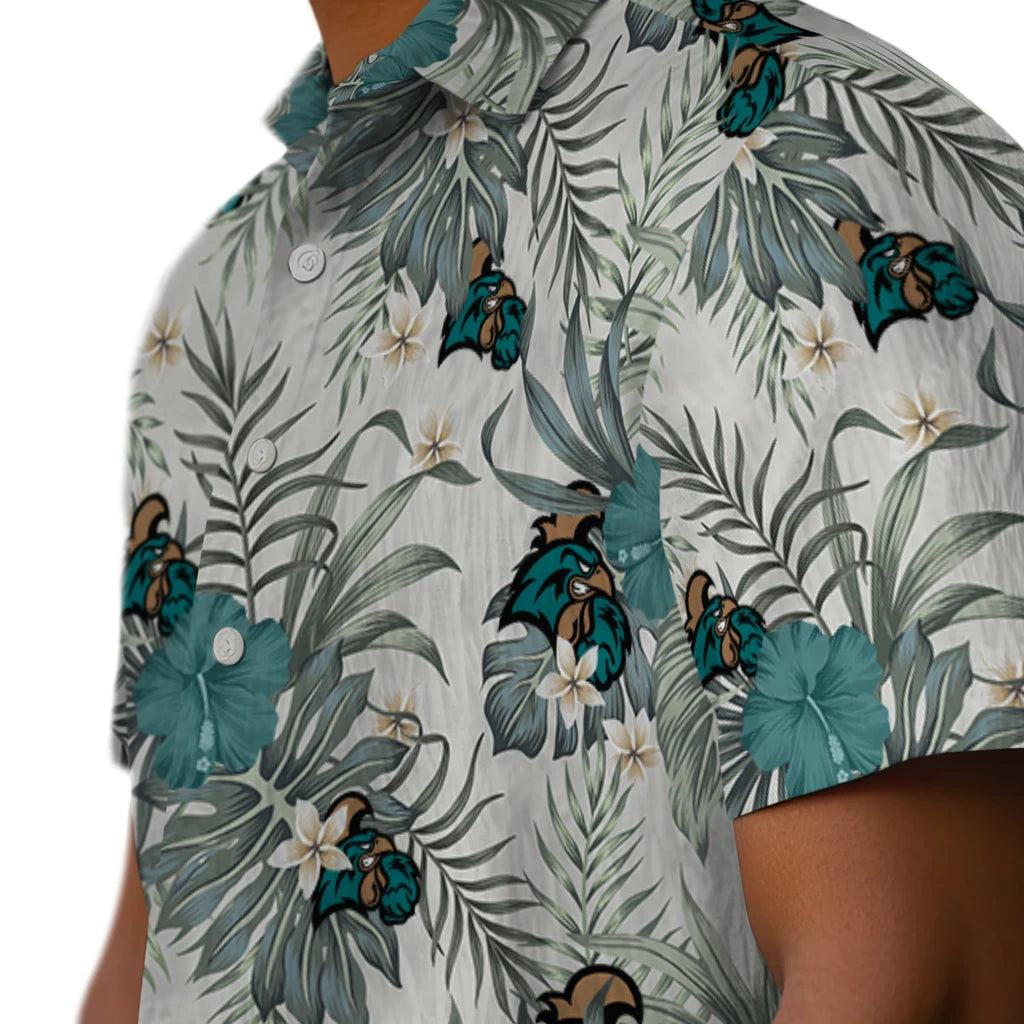 Coastal Carolina Chanticleers Hawaiian Shirt - Hibiscus Designs | Moonbestprint
