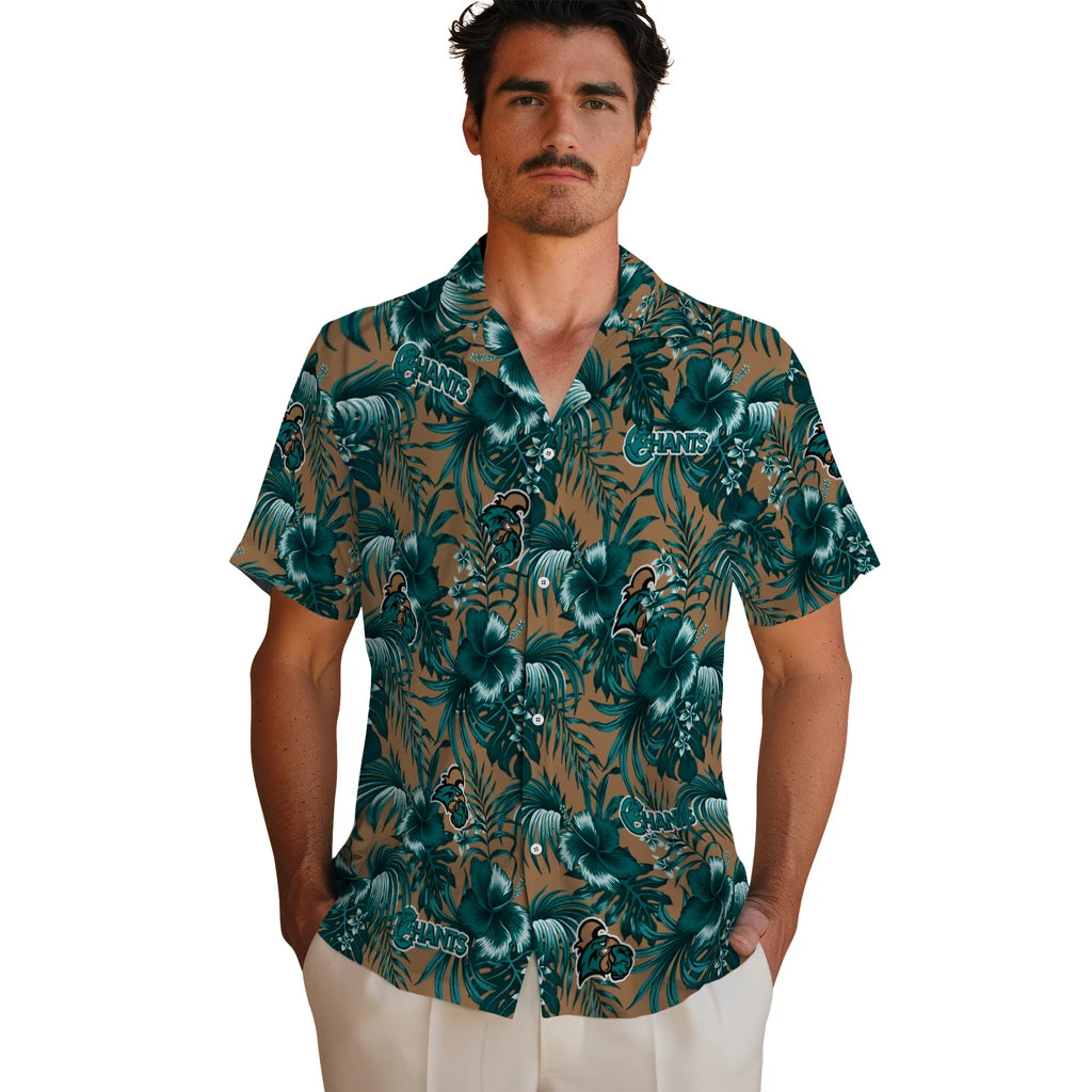 Coastal Carolina Chanticleers Hawaiian Shirt - Hibiscus Exotic | Moonbestprint