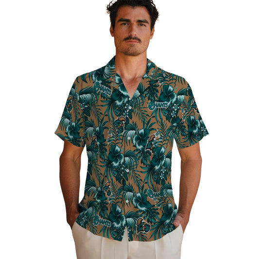 Coastal Carolina Chanticleers Hawaiian Shirt - Hibiscus Exotic | Moonbestprint