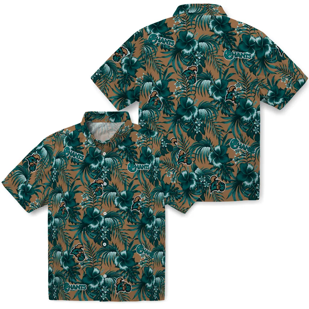 Coastal Carolina Chanticleers Hawaiian Shirt - Hibiscus Exotic | Moonbestprint