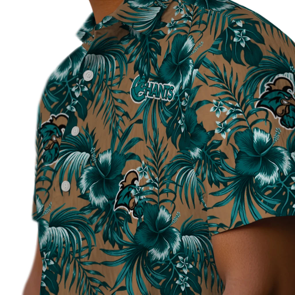 Coastal Carolina Chanticleers Hawaiian Shirt - Hibiscus Exotic | Moonbestprint