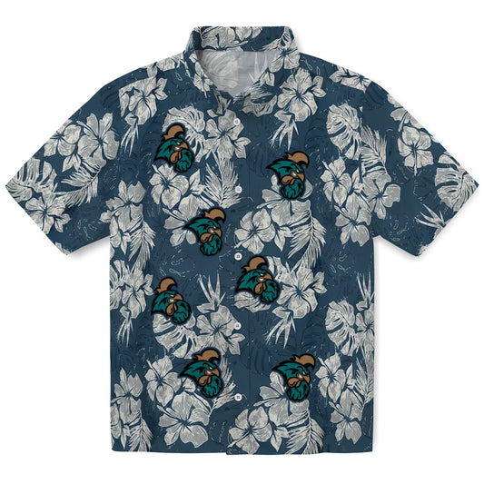 Coastal Carolina Chanticleers Hawaiian Shirt - Hibiscus Flowers | Moonbestprint