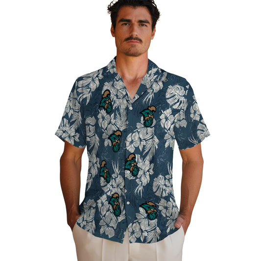 Coastal Carolina Chanticleers Hawaiian Shirt - Hibiscus Flowers | Moonbestprint