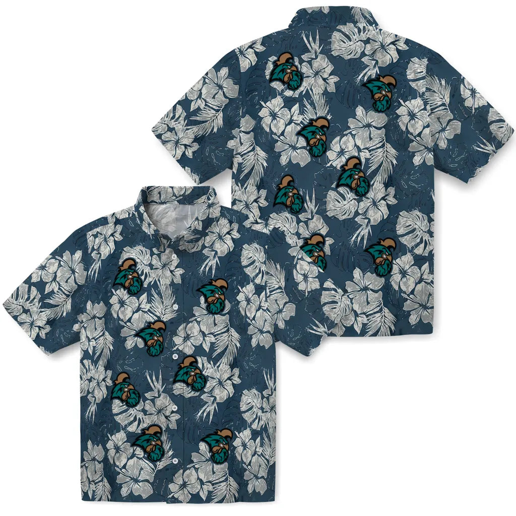 Coastal Carolina Chanticleers Hawaiian Shirt - Hibiscus Flowers | Moonbestprint
