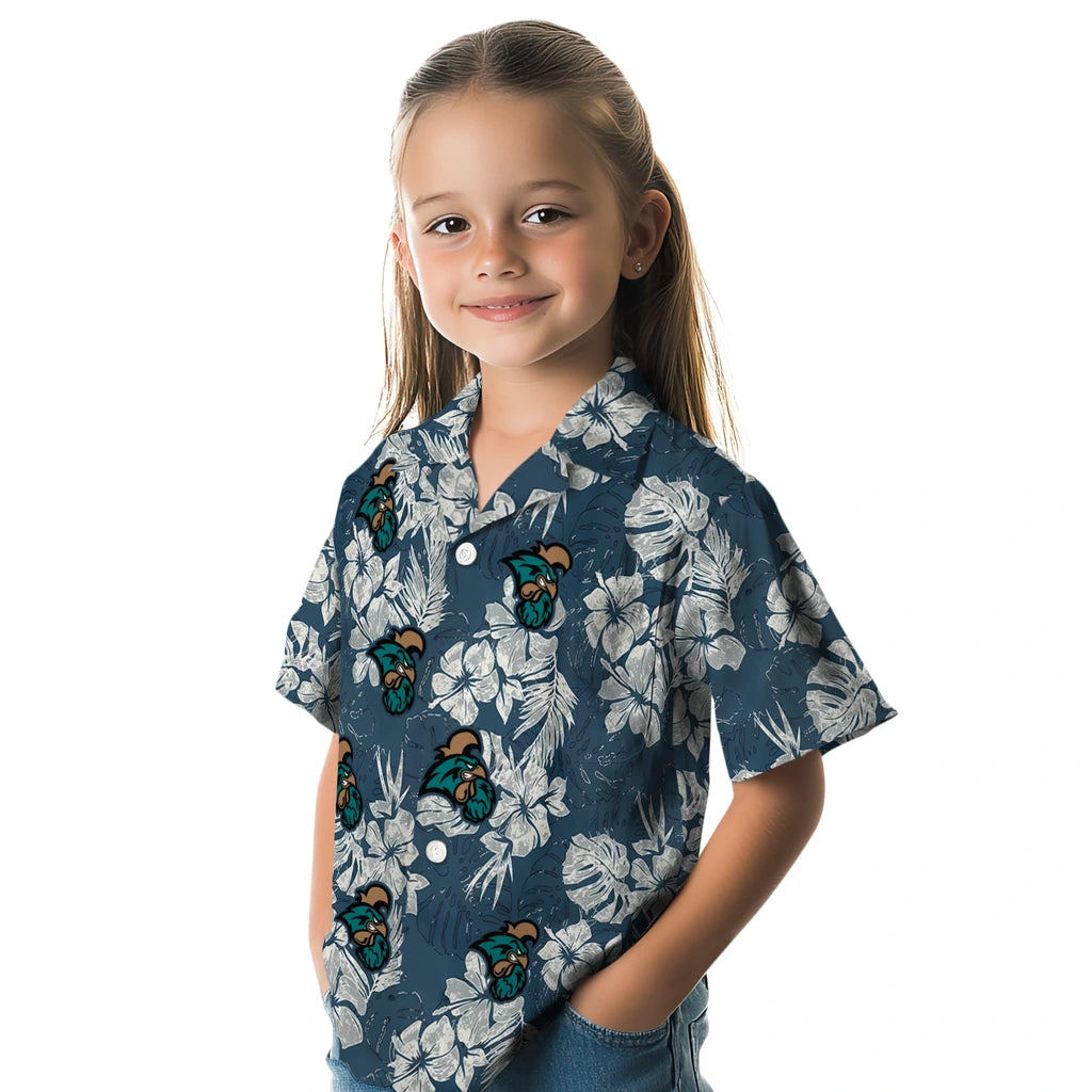 Coastal Carolina Chanticleers Hawaiian Shirt - Hibiscus Flowers | Moonbestprint