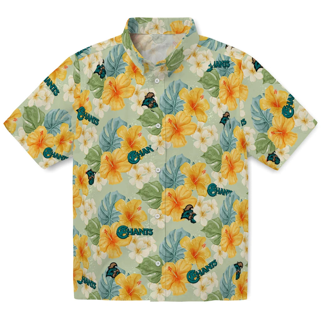 Coastal Carolina Chanticleers Hawaiian Shirt - Hibiscus Mood | Moonbestprint
