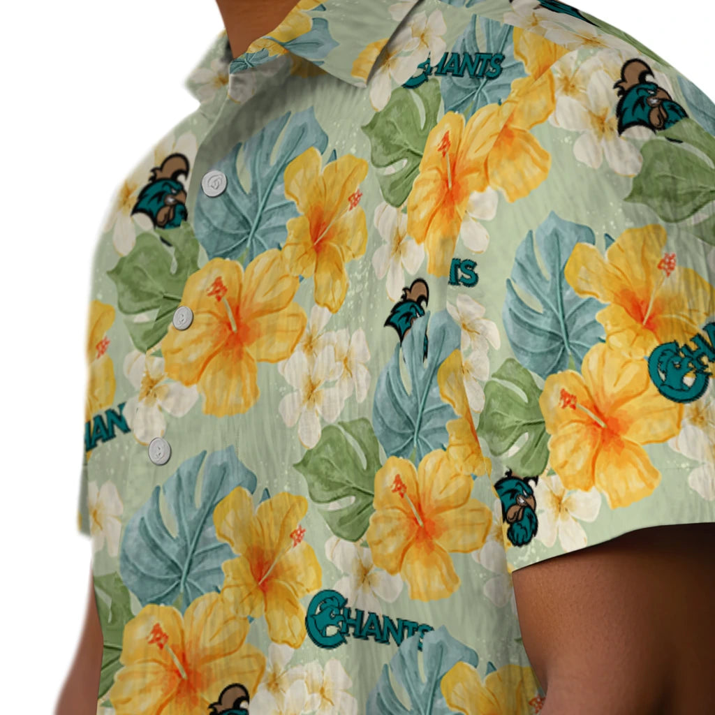Coastal Carolina Chanticleers Hawaiian Shirt - Hibiscus Mood | Moonbestprint