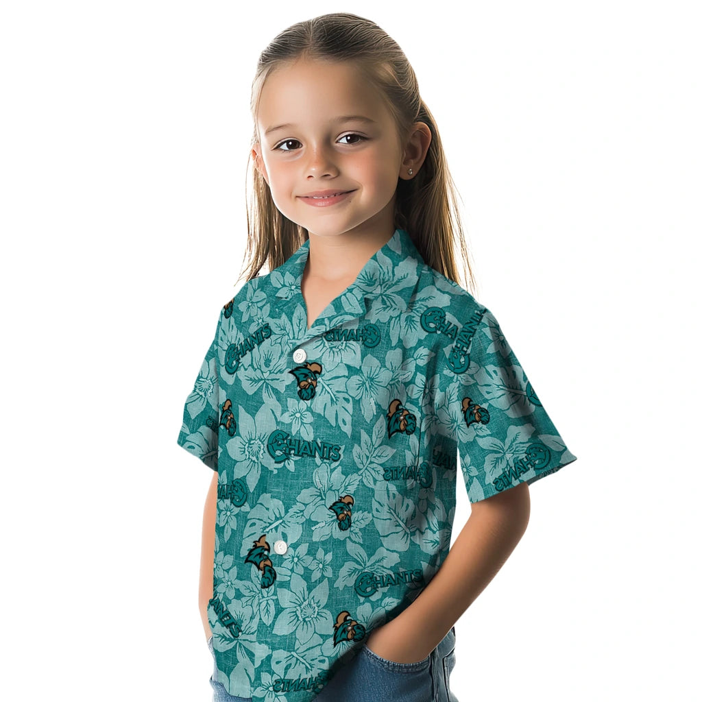 Coastal Carolina Chanticleers Hawaiian Shirt - Hibiscus Oasis | Moonbestprint