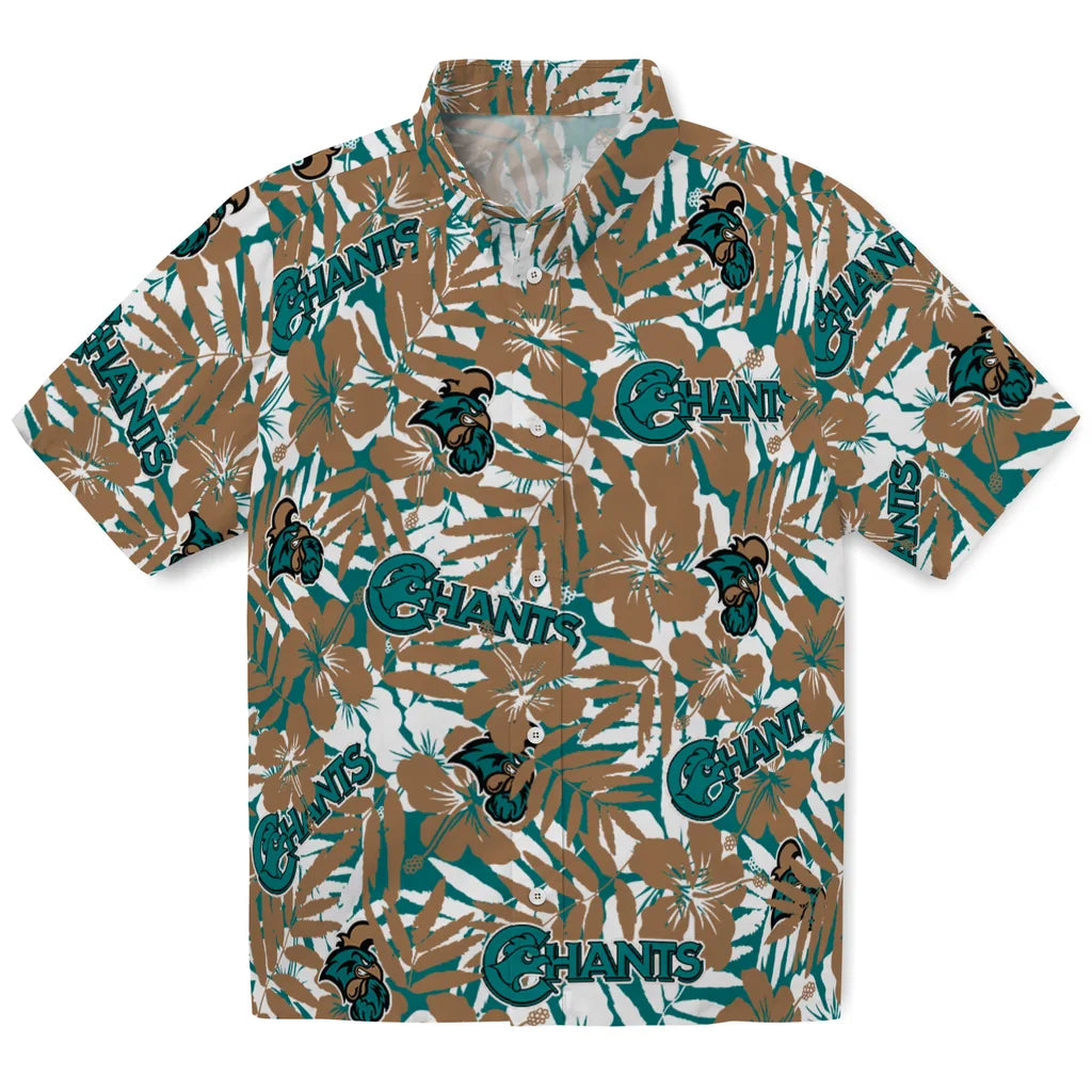 Coastal Carolina Chanticleers Hawaiian Shirt - Hibiscus Overlay | Moonbestprint