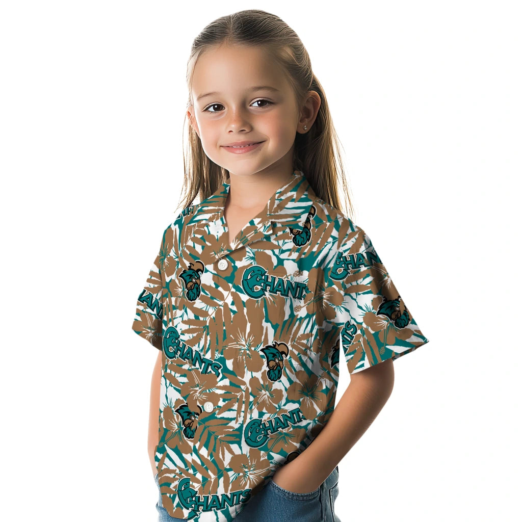 Coastal Carolina Chanticleers Hawaiian Shirt - Hibiscus Overlay | Moonbestprint