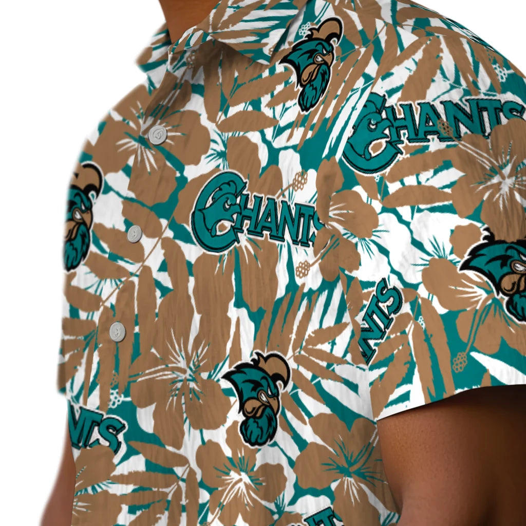 Coastal Carolina Chanticleers Hawaiian Shirt - Hibiscus Overlay | Moonbestprint