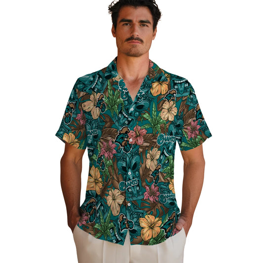 Coastal Carolina Chanticleers Hawaiian Shirt - Hibiscus Tiki Jungle | Moonbestprint