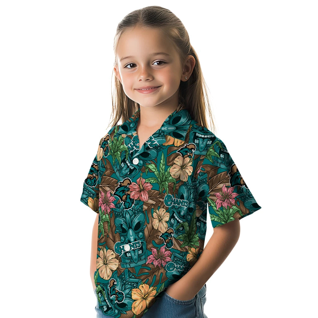 Coastal Carolina Chanticleers Hawaiian Shirt - Hibiscus Tiki Jungle | Moonbestprint