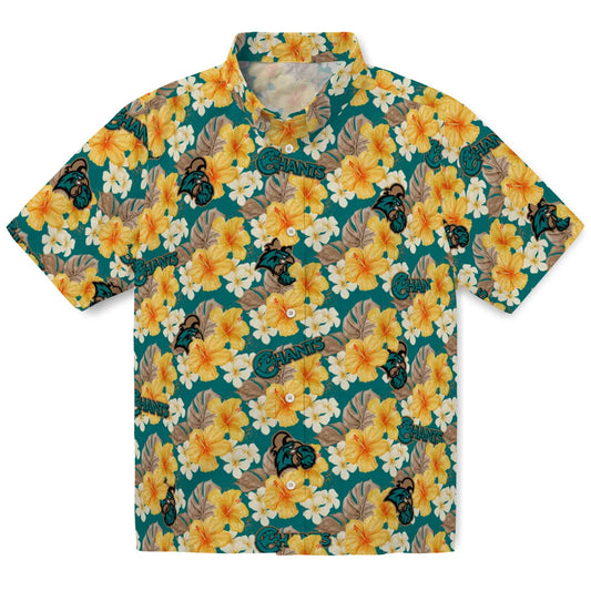 Coastal Carolina Chanticleers Hawaiian Shirt - Hibiscus Tropics | Moonbestprint