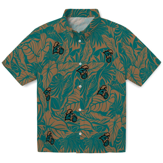 Coastal Carolina Chanticleers Hawaiian Shirt - Monstera Layer | Moonbestprint