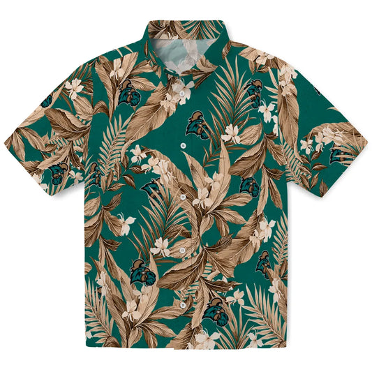 Coastal Carolina Chanticleers Hawaiian Shirt - Palm Leaves | Moonbestprint