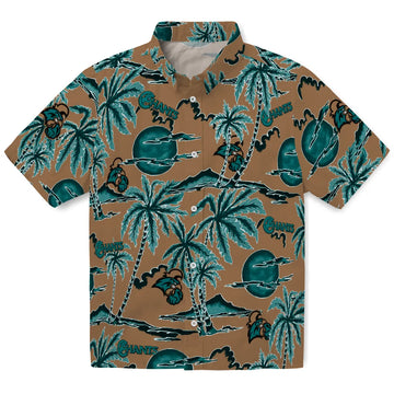 Coastal Carolina Chanticleers Hawaiian Shirt - Palm Sunset | Moonbestprint