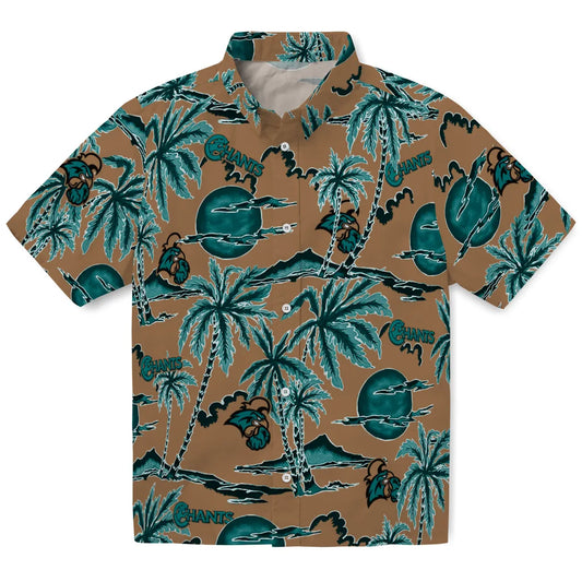 Coastal Carolina Chanticleers Hawaiian Shirt - Palm Sunset | Moonbestprint
