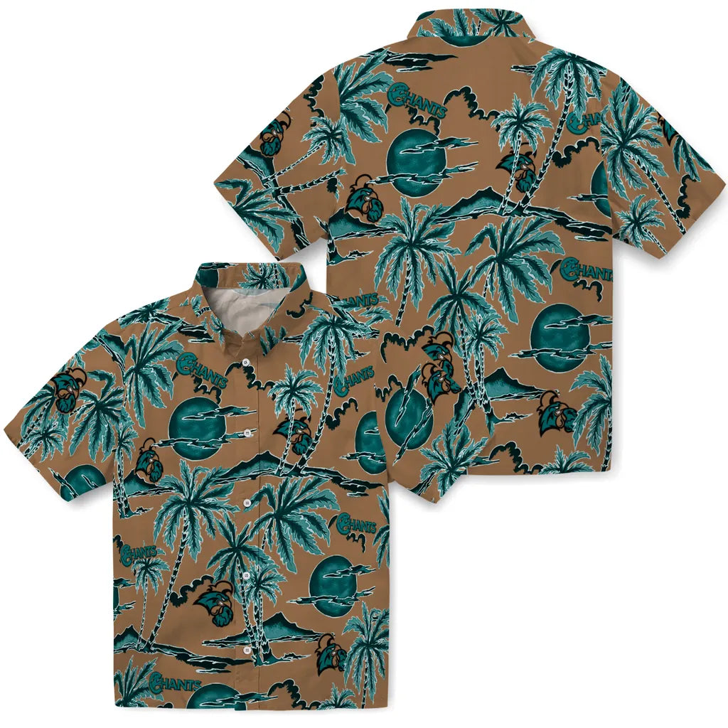 Coastal Carolina Chanticleers Hawaiian Shirt - Palm Sunset | Moonbestprint