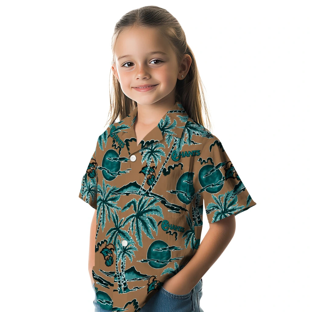 Coastal Carolina Chanticleers Hawaiian Shirt - Palm Sunset | Moonbestprint