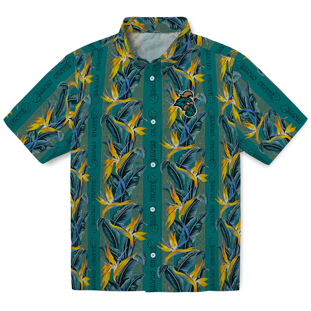 Coastal Carolina Chanticleers Hawaiian Shirt - Paradise Vines | Moonbestprint